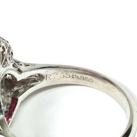 Jewelry Ring Ruby 7.65ct Platinum 1321838 display picture 1